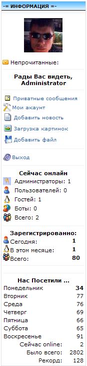 Блок User Info от Buka